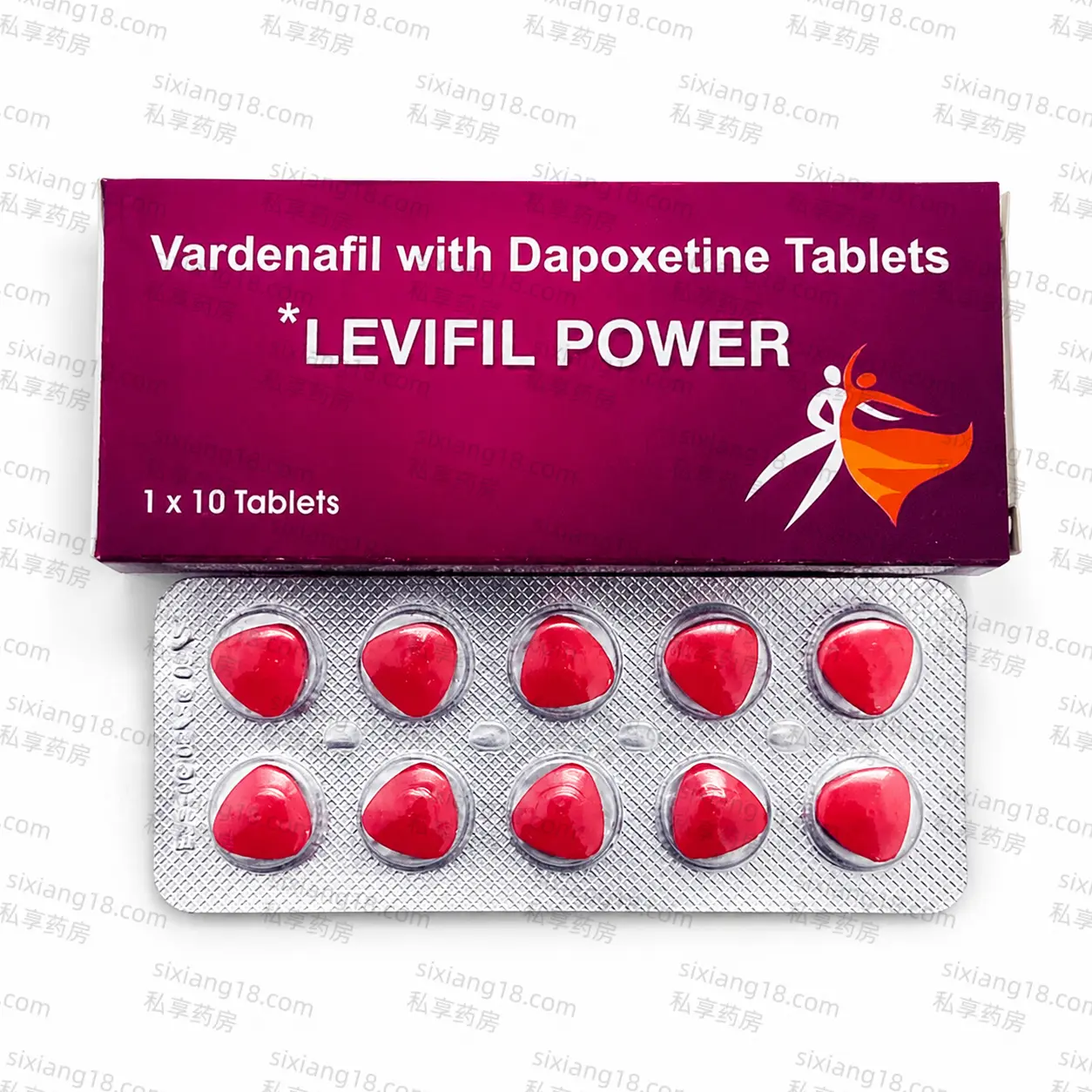 经典之选 普通艾力达双效片 LEVIFIL POWER 伐地那非达泊西汀 10粒装