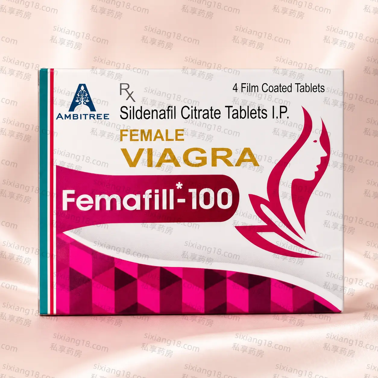 女用提升性欲望 Femafill-100 烈焰红唇 4粒装 情侣私密体验款