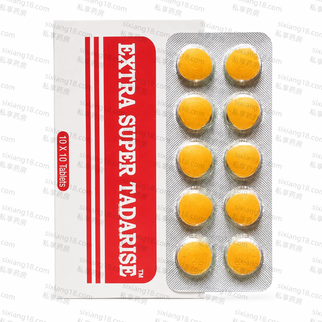 周末丸 超级希爱力双效片 Extra Super Tadarise｜他达拉非40mg+达泊西汀60mg 硬度支撑+持久管理 10粒/板